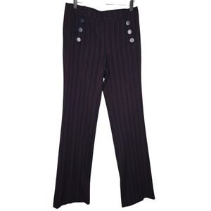 LOFT Womens Forever Navy Blue Sailor Striped Marisa Trouser Pants Size 6